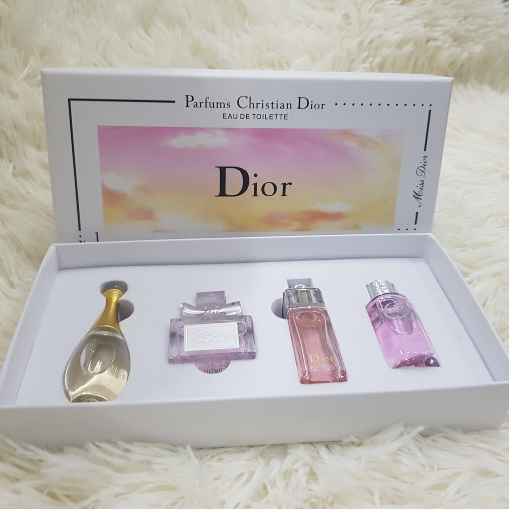 💯Nước hoa mini [𝘊𝘩𝘪́𝘯𝘩 𝘏𝘢̃𝘯𝘨]  Combo Sét 4 Chai nước hoa dior Dior 5ml | Thế Giới Skin Care