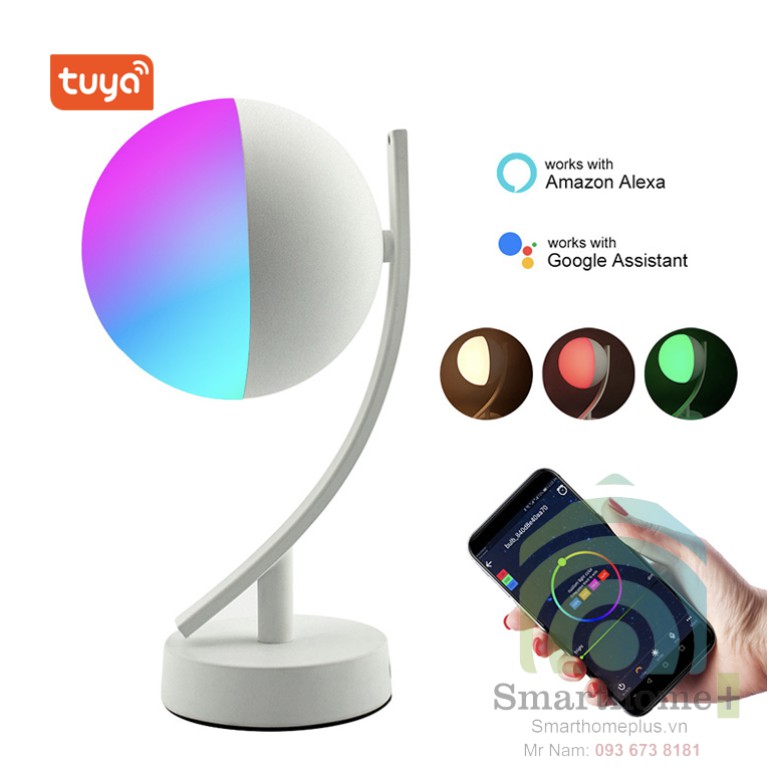 Đèn Ngủ Wifi Đổi Màu Điều Khiển Từ Xa Qua App Tuya SHP-HUE6