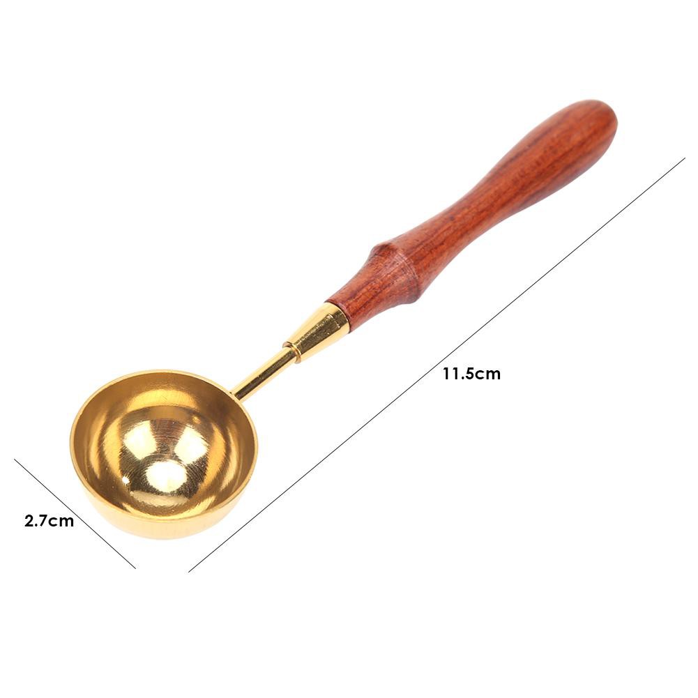 Muỗng múc nung sáp làm con dấu cán gỗ tiện dụng