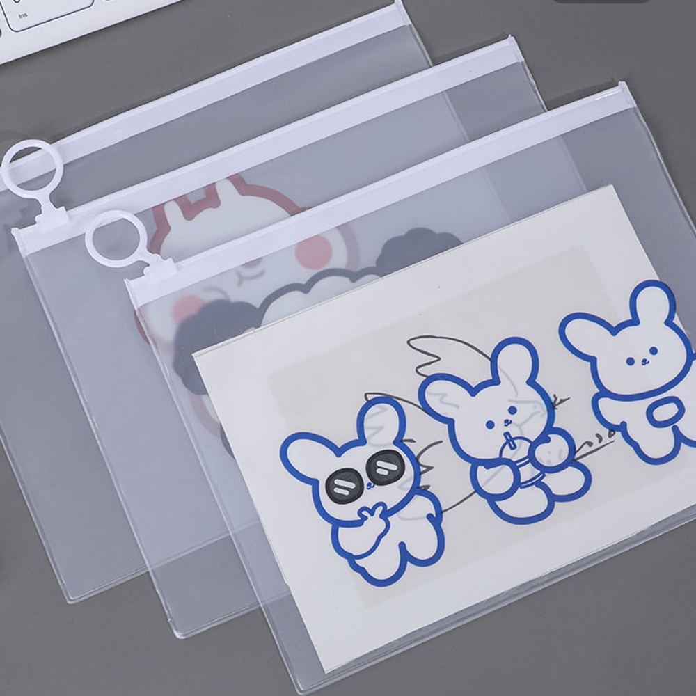 Túi Đựng Bút Bằng Nhựa Trong Suốt Có Khóa Kéo Đa Năng Tiện Dụng