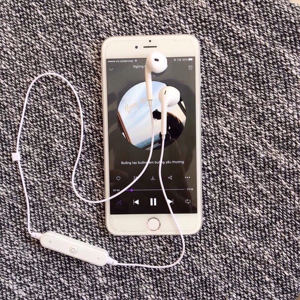 Tai nghe 2 bên bluetooth không dây có MIC đàm thoại.