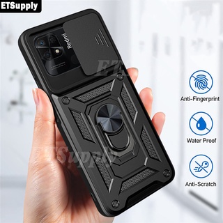 Ốp Điện Thoại Cứng Kiểu Giáp Kèm Giá Đỡ Nhẫn Sang Trọng Chống Trầy Cho Xiaomi Poco C40 Mi Poco C40 Poco F4 GT