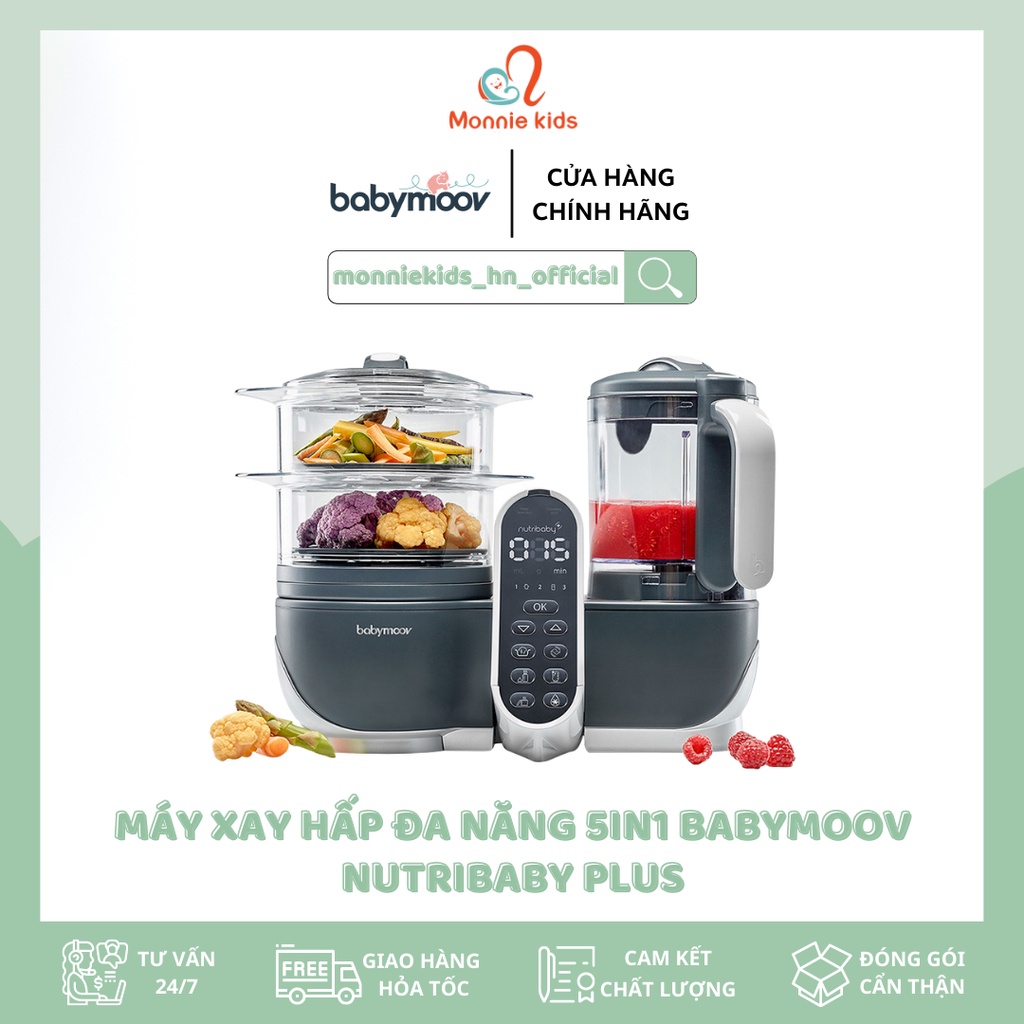 MÁY XAY HẤP ĐA NĂNG NUTRIBABY 5IN1 PLUS BABYMOOV