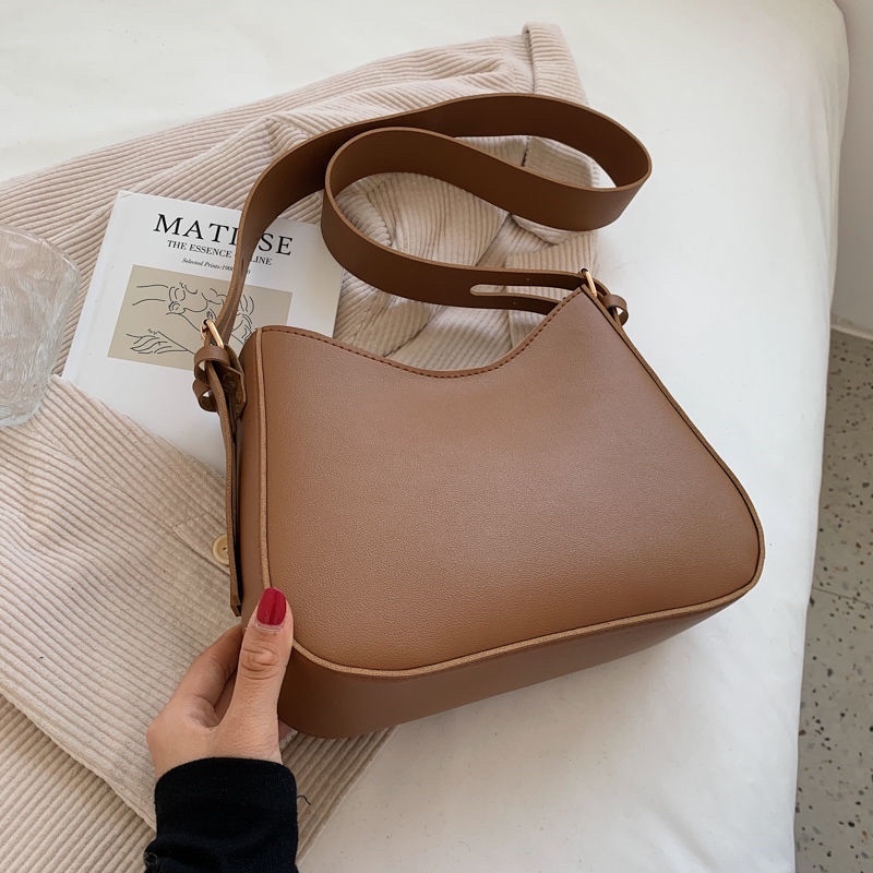 Túi Đeo Chéo Nữ, Túi Xách Nữ Da PU Đeo Vai Bốn Màu Thời Trang Học Sinh Công Sở