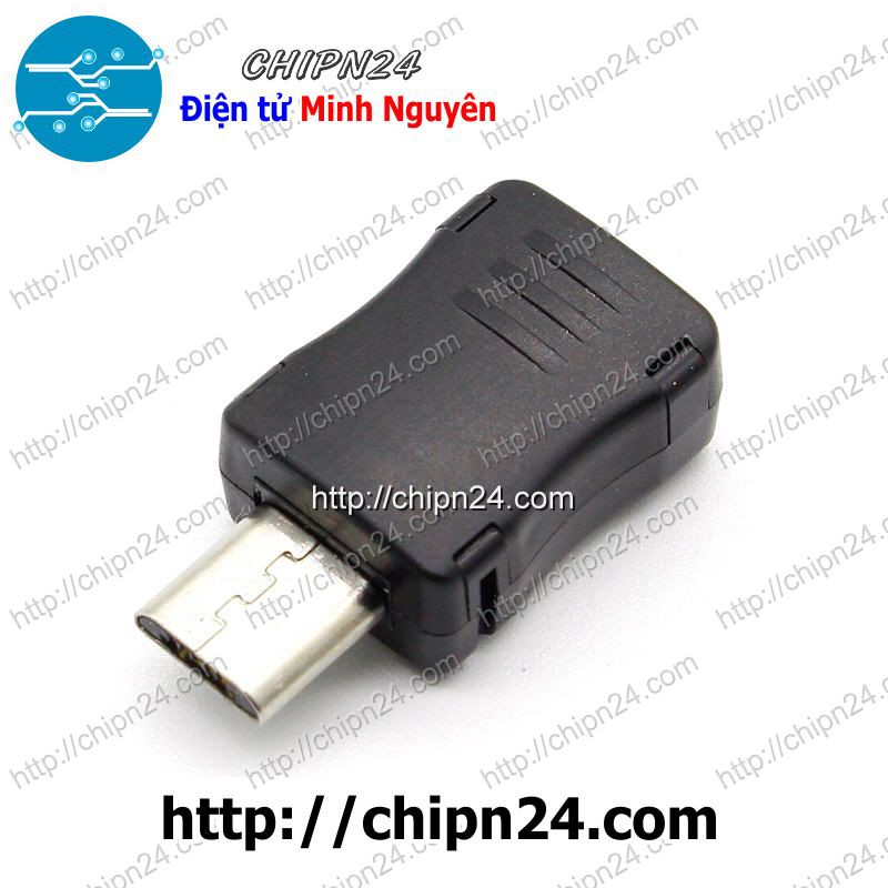 [2 CÁI] Đầu+Vỏ nhựa USB Micro V1