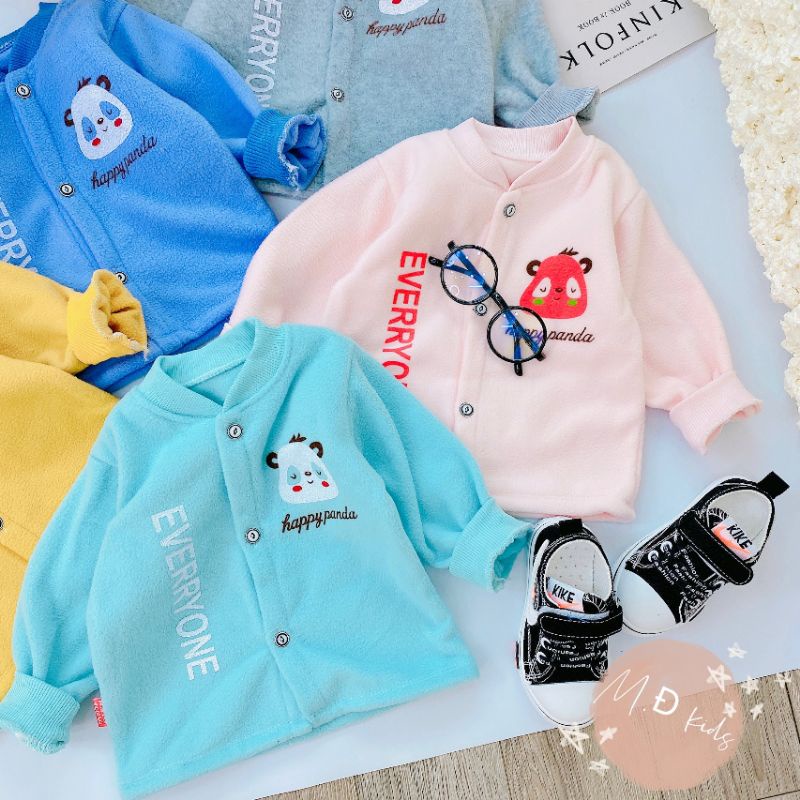 Áo Nỉ Bông Sơ Sinh Cổ Tàu Mềm Ấm Cho Bé 3-12kg Mẫu 2022