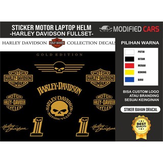 1 bộ nhãn dán trang trí mũ bảo hiểm xe mô tô Harley Davidson Scotlet