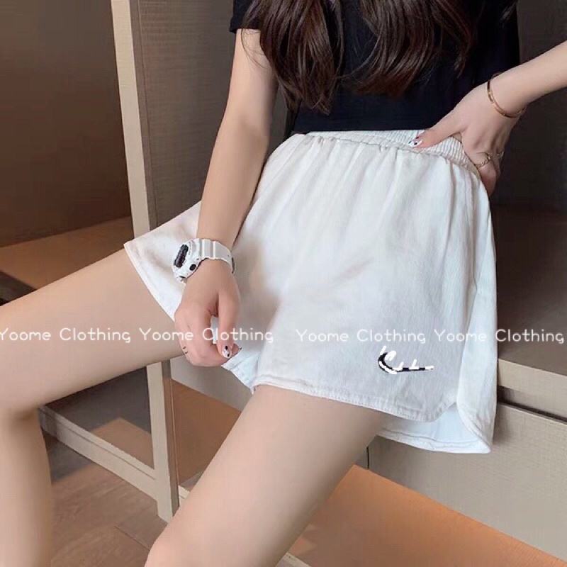 Quần short da cá thêu logo N-I-K-E chất mát k nhăn Yoomeclothing ( ảnh thật )