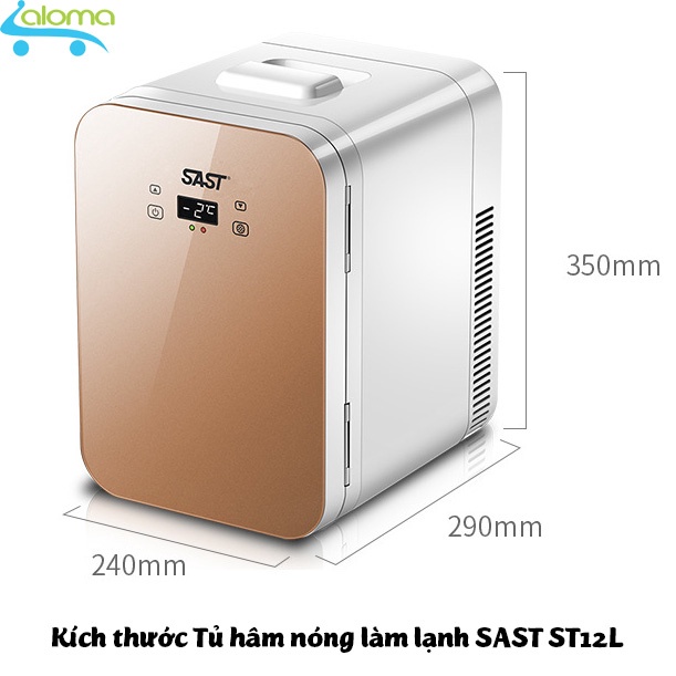 (Bảo Hành 12 Tháng)Tủ lạnh mini 12L hiển thị nhiệt độ SAST ST-12L Tủ hâm nóng làm lạnh Tủ đựng mỹ phẩm