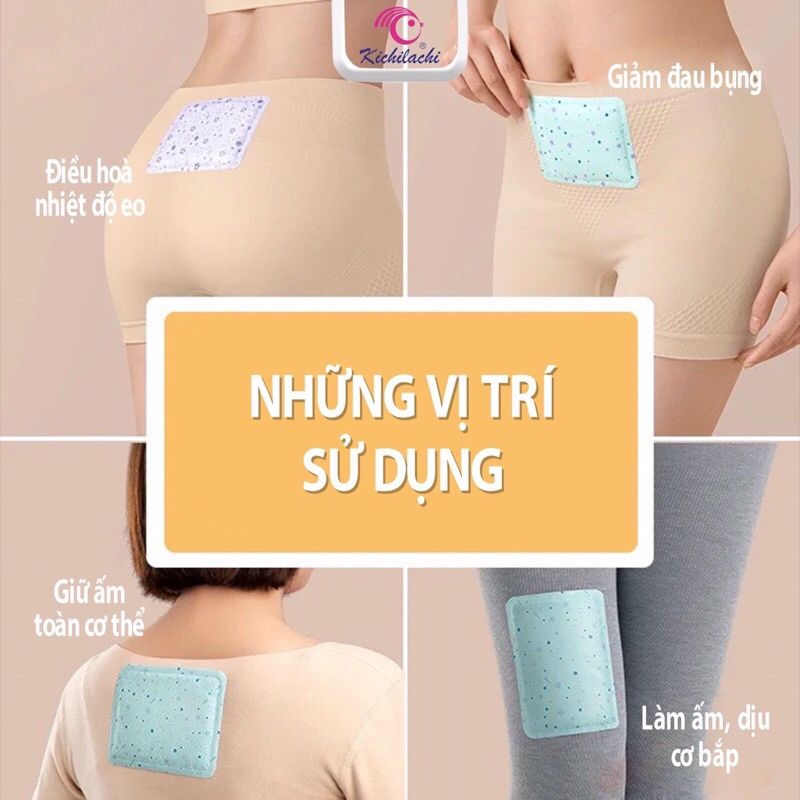 Miếng dán giữ nhiệt cơ thể kichilachi hộp 10 miếng