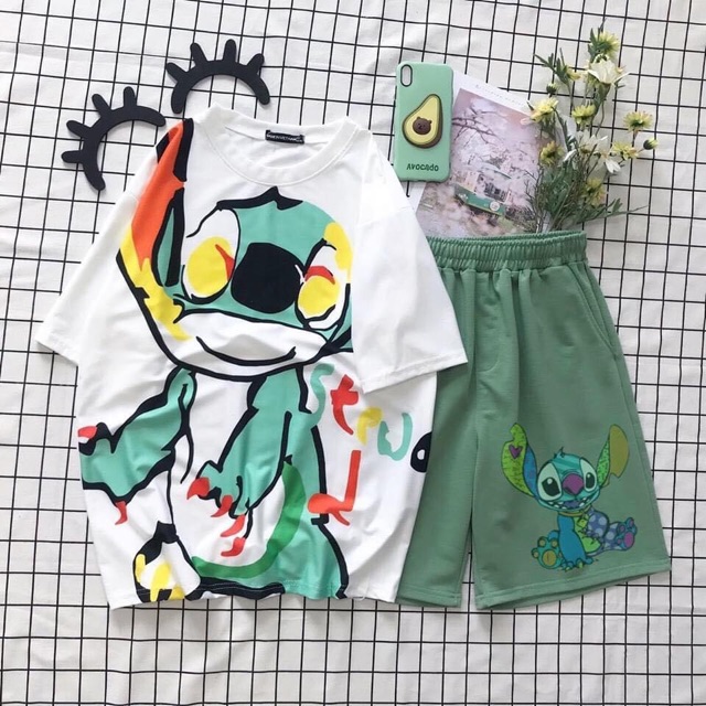 [18 mẫu] Set hoạt Hình Xinh Xắn/Short in+Overtee 3D