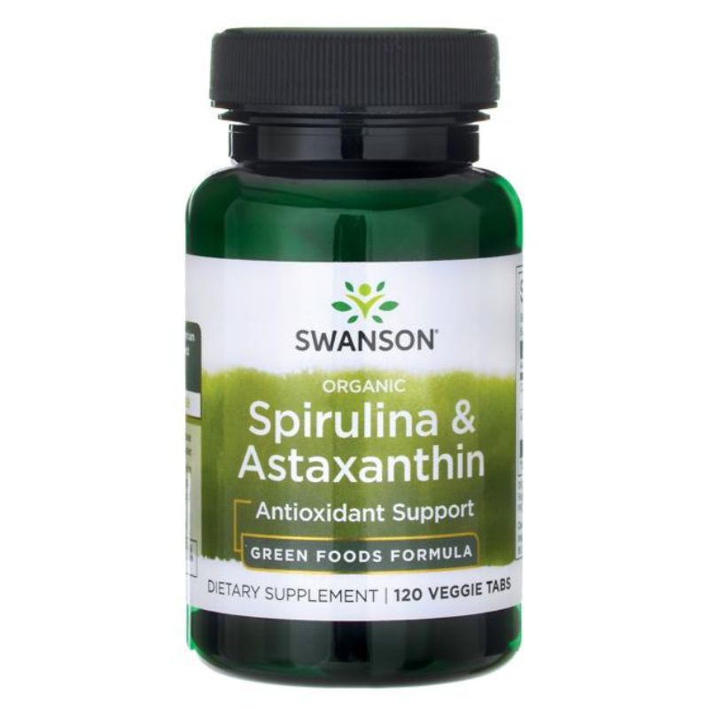 Thực Phẩm Bảo Vệ Sức Khỏe Swanson Organic Spirulina & Astaxanthin 120v