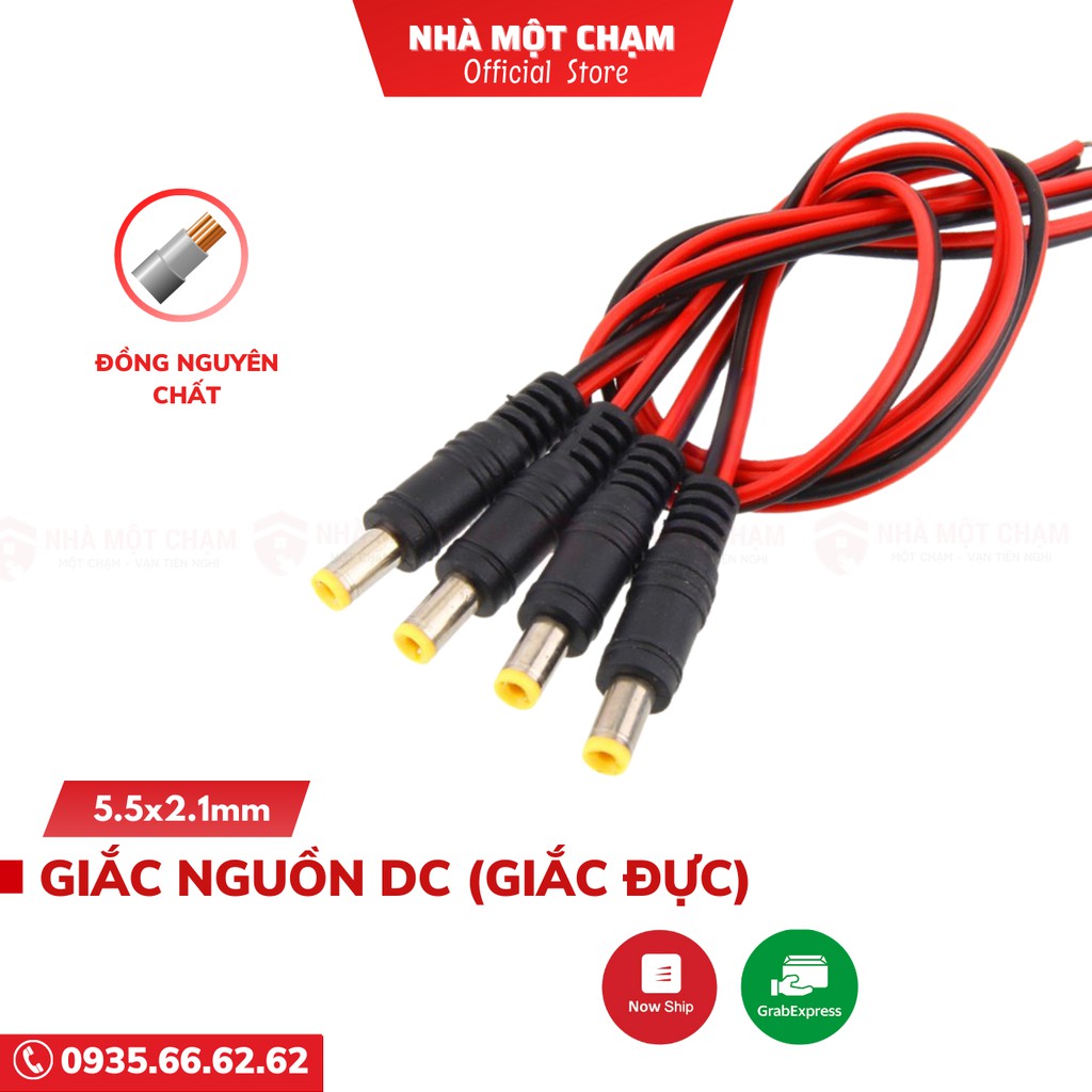 Giắc Nguồn DC, giắc đực, giây đầu nguồn DC Camera đồng nguyên chất