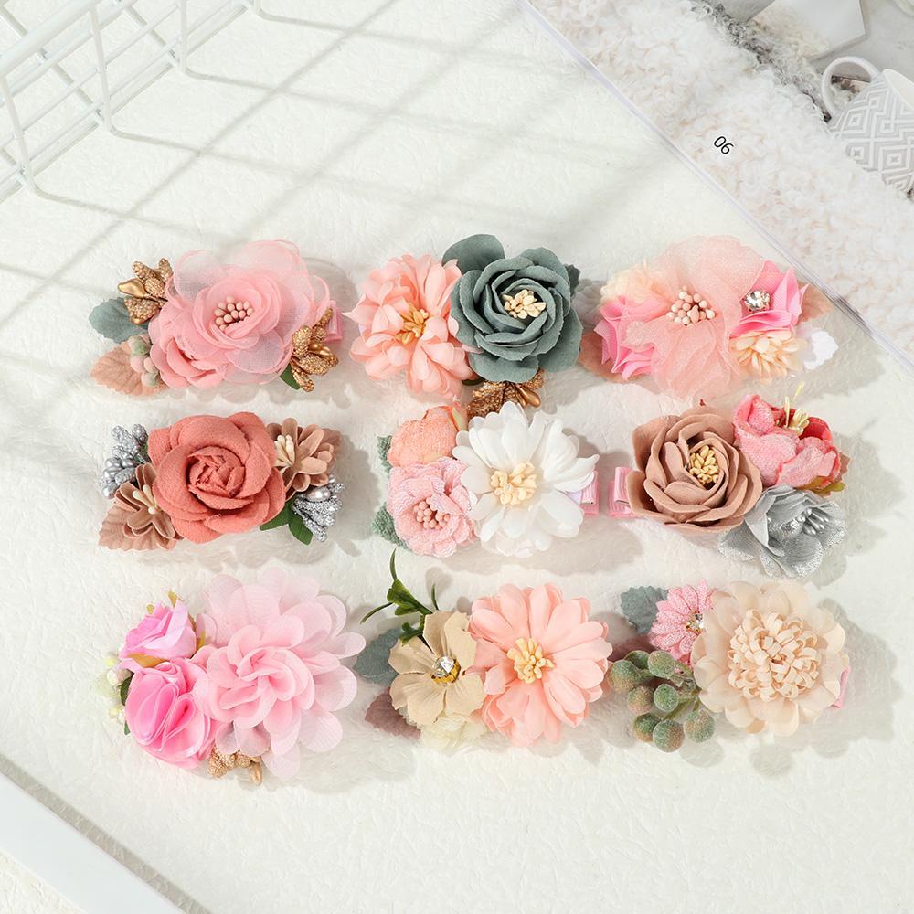 SUSANS Bộ 3 Kẹp Tóc Hình Hoa Ngọt Ngào
