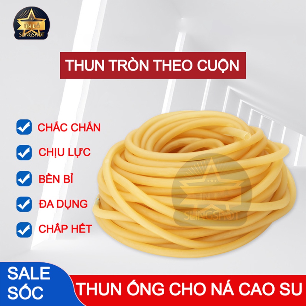 Thun Tròn Làm Ná Cao Su - Ống Thun Cao Su Dùng Cho Ná Bắn Cá, Thun Tròn Nguyên Liệu Cho Ná Bắn Cá chất lượng