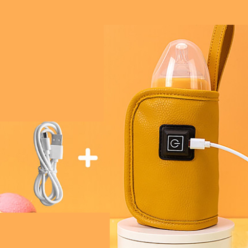 Túi Hâm Ủ Bình Sữa Di Động Cho Bé Giữ Nhiệt Thông Minh Đa Năng Từ 40-60 Độ Có Dây Sạc Đi Kèm