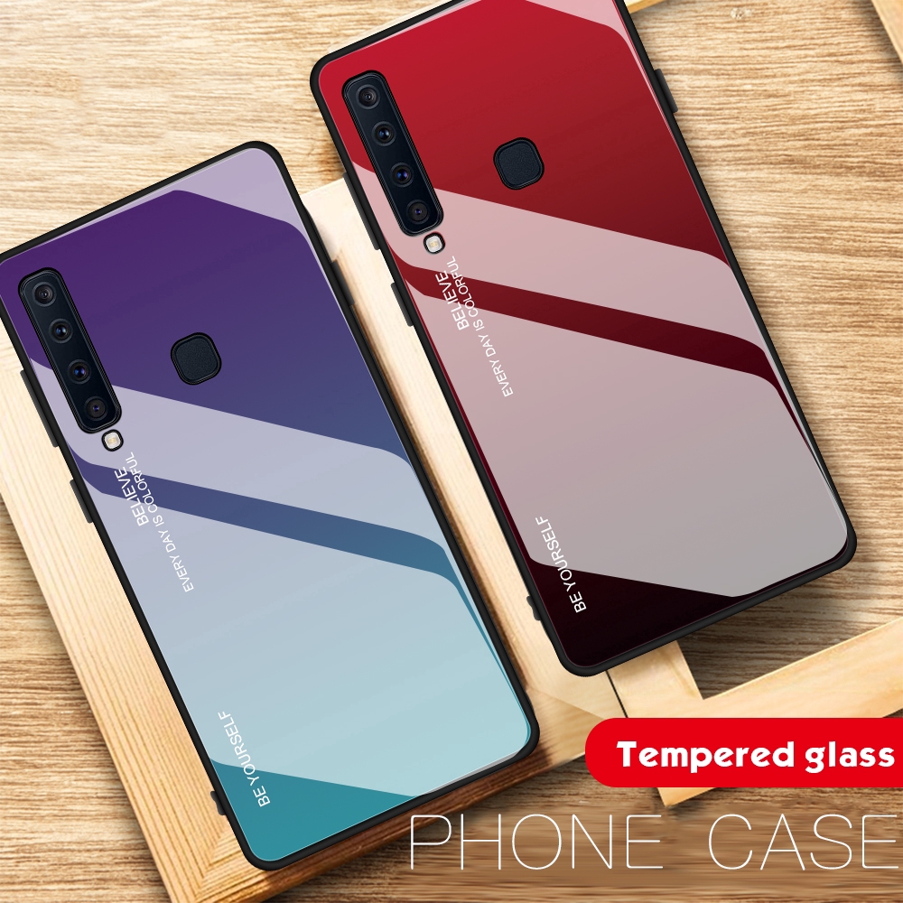 Ốp lưng kính cường lực cao cấp bảo vệ cho Samsung Galaxy A9S A9 2018 | BigBuy360 - bigbuy360.vn