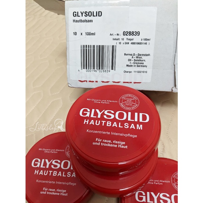 [Nội địa Đức] Kem dưỡng ẩm Glysolid Hautbalsam 100ml Đức