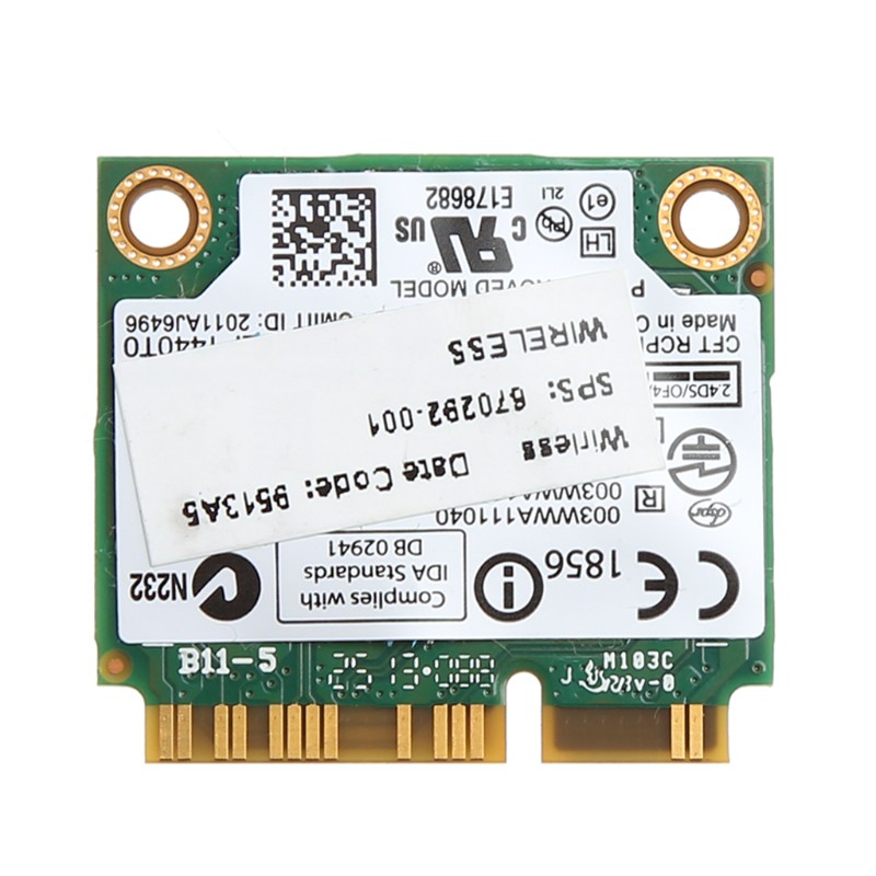 Card Wifi 2.4 / 5G 300M không dây Bluetooth 4.0 Half PCI-E cho Intel