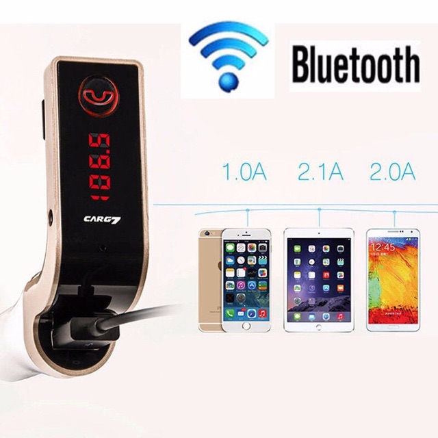 ✅Tẩu sạc điện thoại trên ô tô.Car G7. Blutooth,TF,USB,Đàm thoại,AUX