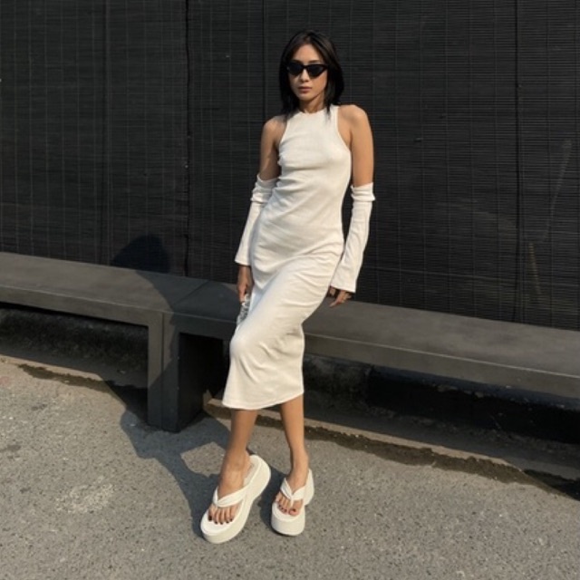 đầm thun 3 lỗ ôm body