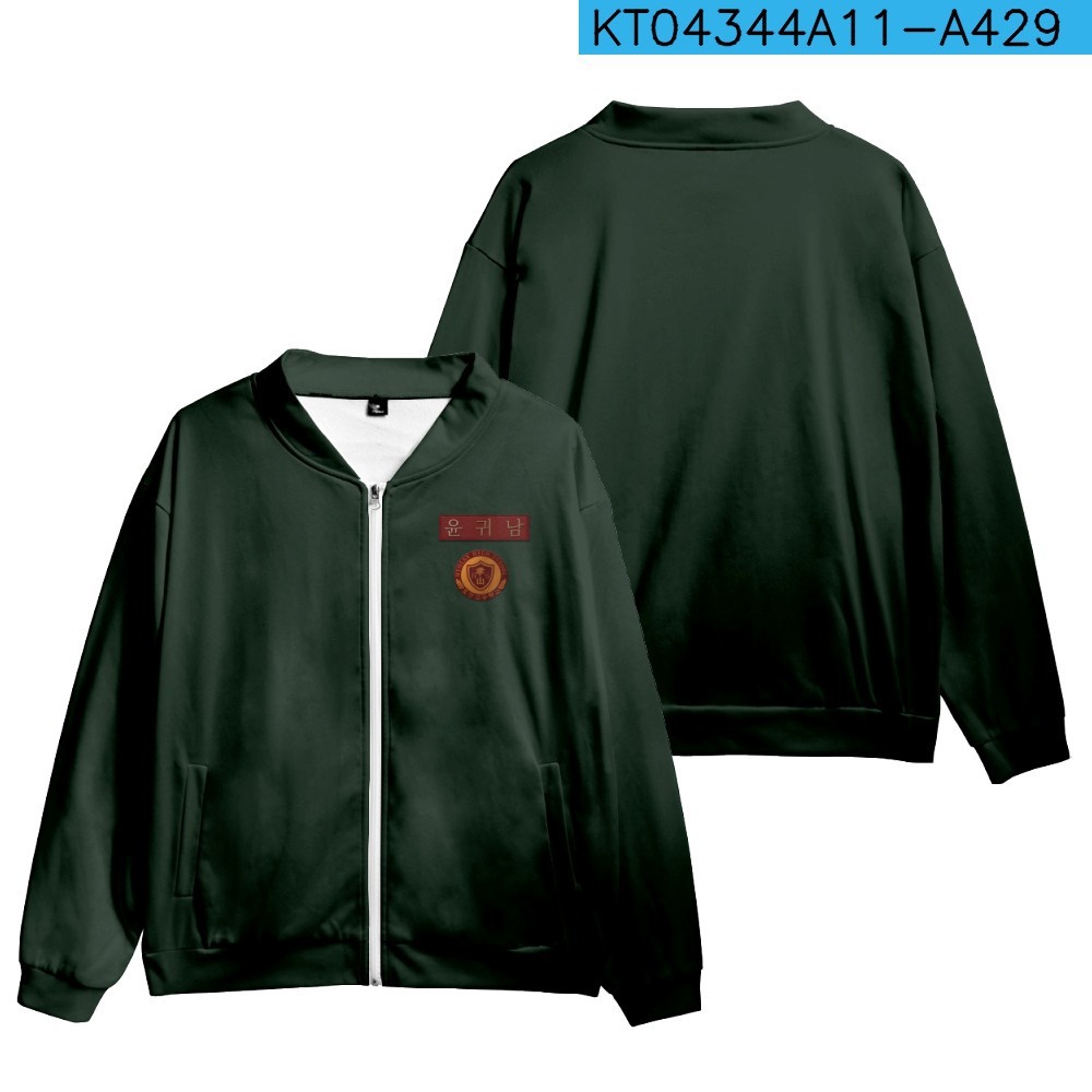 Áo khoác hoodie thời trang nam nữ phối khóa kéo cosplay All of Us Are Dead