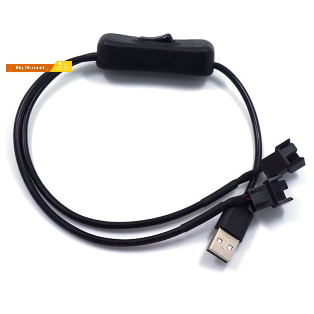 Dây Cáp Chuyển Đổi 2 Cổng Usb Sang 4 Pin Cho Quạt Máy Tính Pc