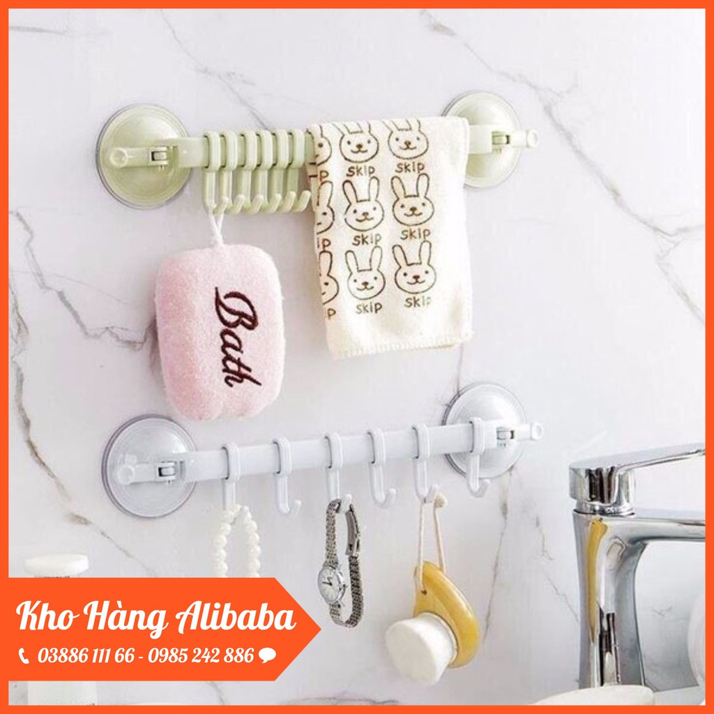 Móc Hút Chân Không Nhà Tắm 6 Móc, Nhà Bếp Siêu Chắc Chắn