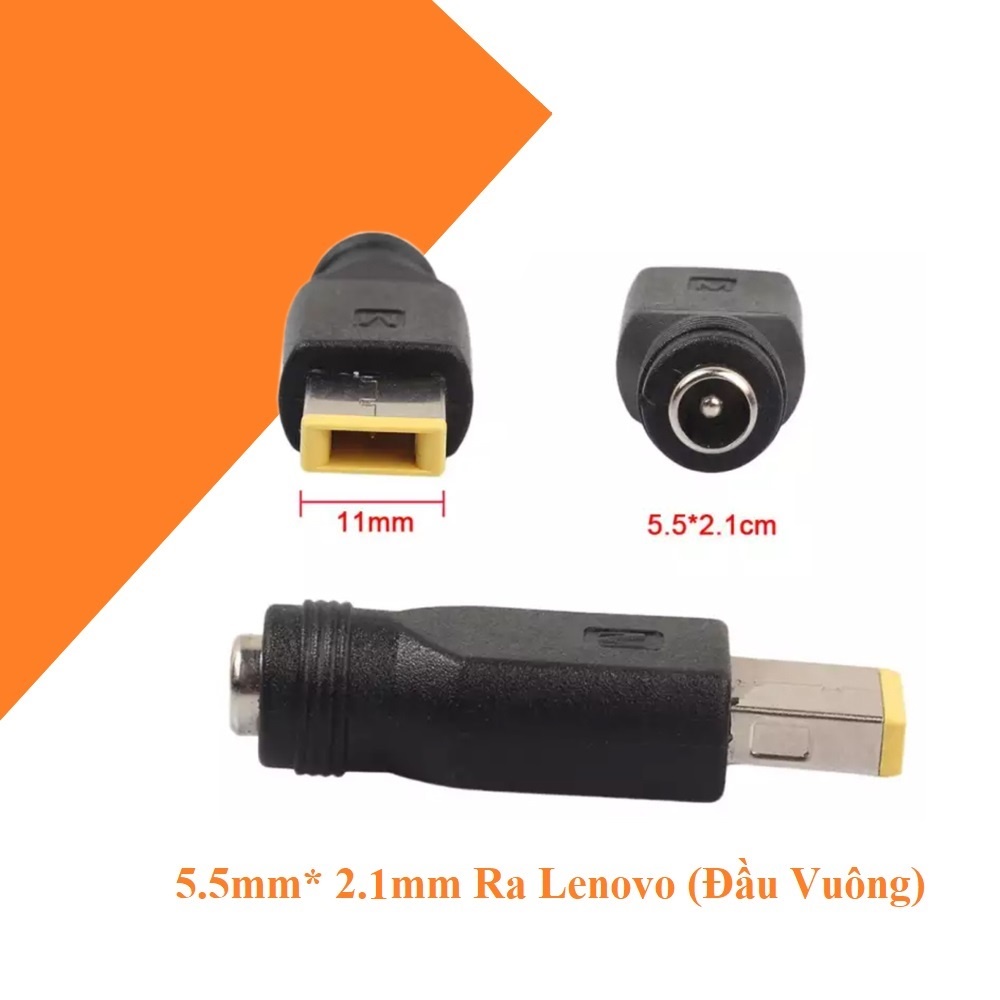 Đầu đổi Laptop 5.5mm* 2.5mm Ra Lenovo (Đầu Vuông)