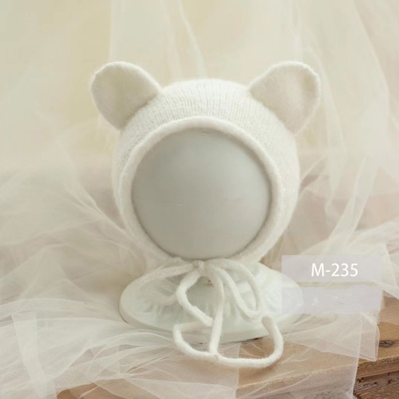 Mũ Len Tai Thỏ Dễ Thương Cho Bé Chụp Ảnh