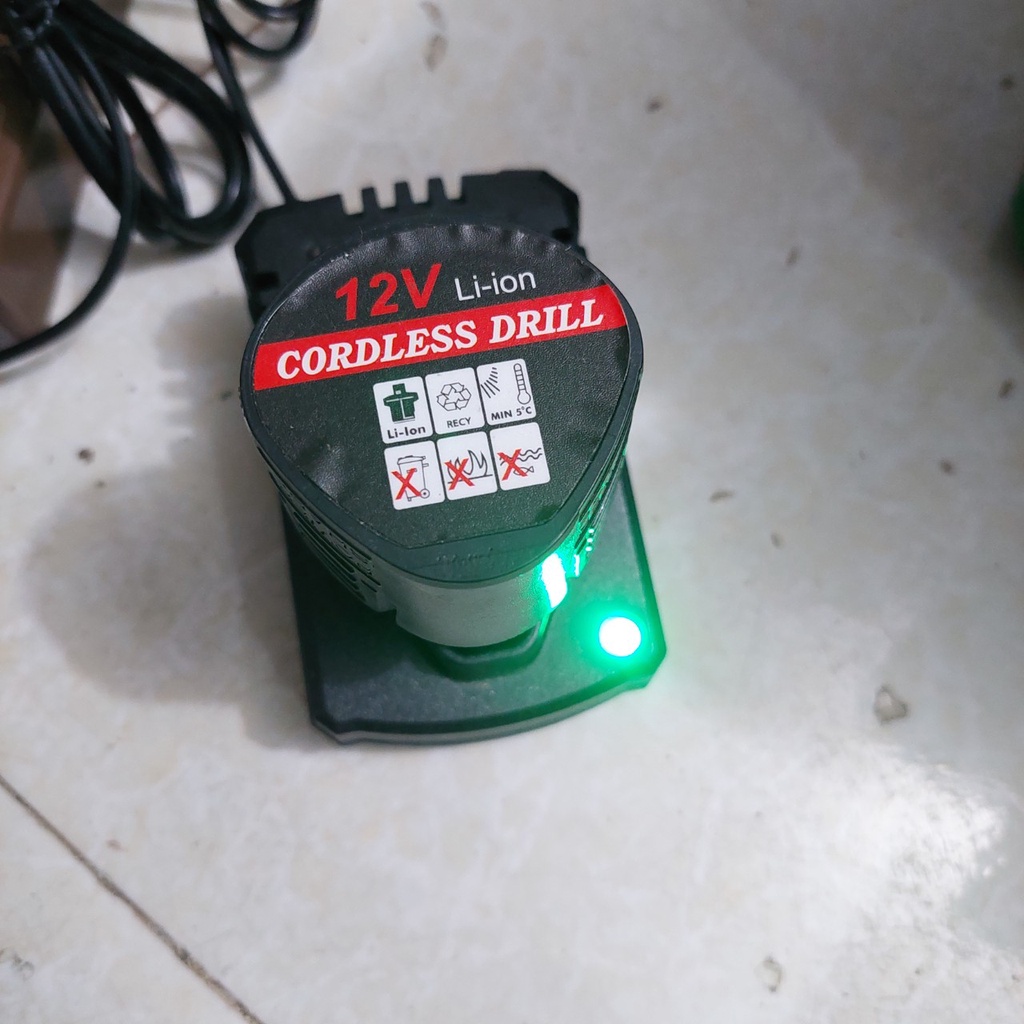 Dock sạc pin máy khoan pin 12V li-ion tự ngắt, đế sạc pin máy khoan cầm tay 12V