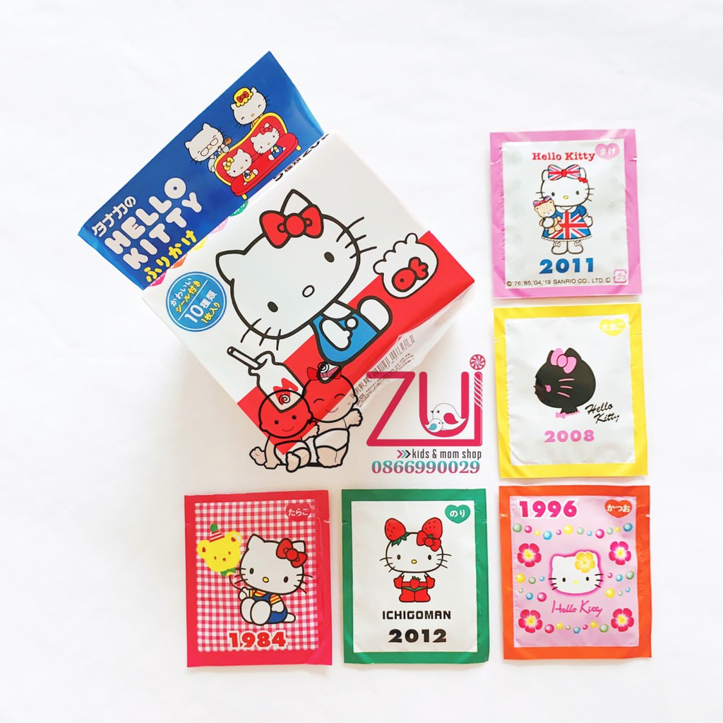 Túi 20 gói Gia vị rắc cơm thập cẩm 9m+ Hello Kitty Nhật Bản