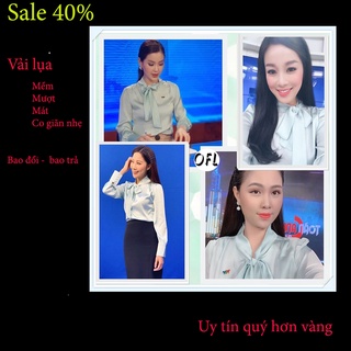 Áo Sơ Mi Lụa Cổ Nơ Đẹp