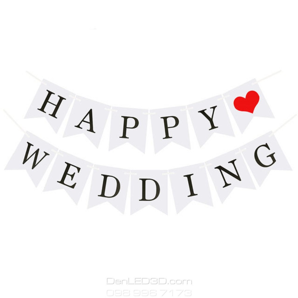 Dây Chữ I Love You, Marry Me, Happy Wedding Trang Trí Tiệc