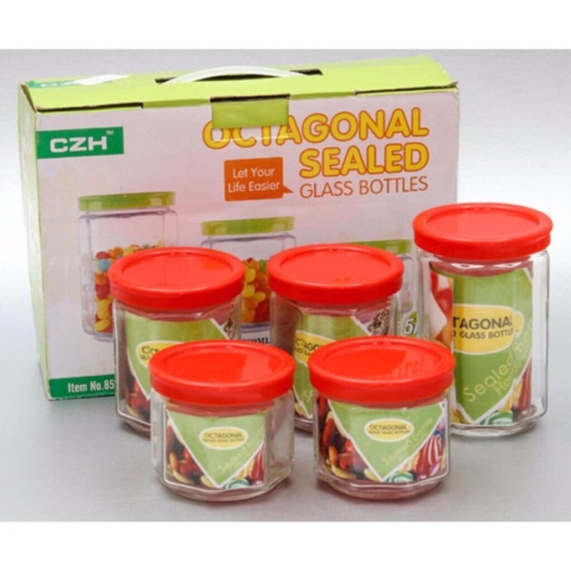 Bộ 5 gia vị thuỷ tinh