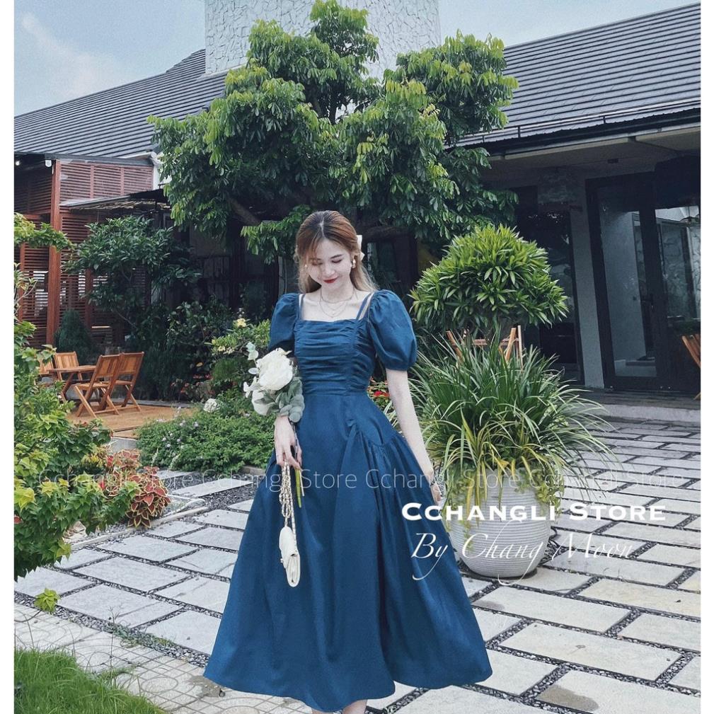 [ 𝐅𝐑𝐄𝐄 𝐒𝐇𝐈𝐏 ]  VÁY 2 DÂY TRỄ VAI RÚM NGỰC SIÊU HÓT DÁNG DÀI Ạ