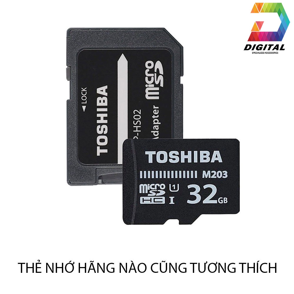 Adapter Thẻ Nhớ Toshiba Chuyển Đổi Thẻ Nhớ Micro SD Sang Thẻ Nhớ SD Chính Hãng