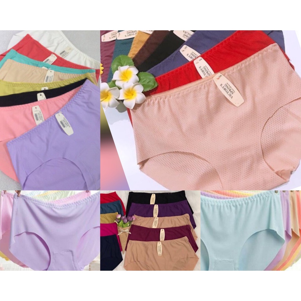 Set 10 Quần lót Đúc Su Trơn Nhiều Mầu Co Giãn