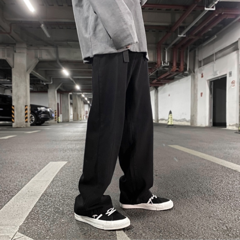 Quần kaki nam ống rộng màu trơn size M-2XL thời trang hip hop phong cách Hàn Quốc