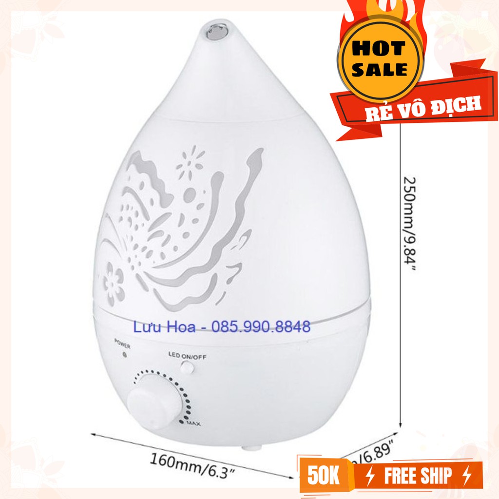 Máy Xông Tinh Dầu, Máy Khuếch Tán Tinh Dầu dùng cho phòng rộng dung tích 2500ml Hồ Điệp .