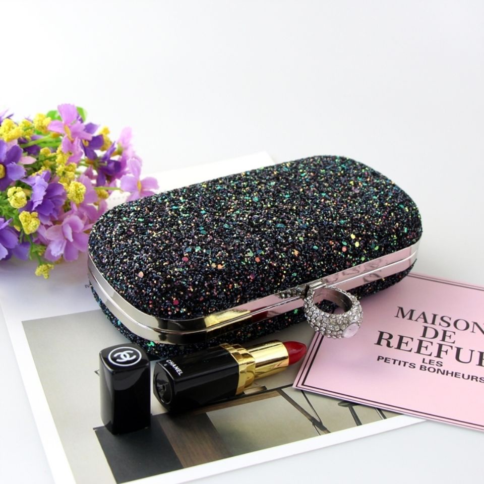 Ví cầm tay đính đá lấp lánh di động sang trọng cho nữ