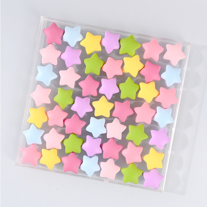 Charm ngôi sao nhiều màu trang trí kẹp tóc, dán Jibbitz, vỏ ốp điện thoại, DIY