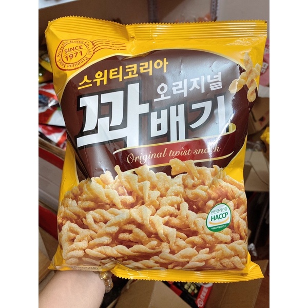 Snack Quẩy Xoắn Hàn Quốc Original siêu to 285g