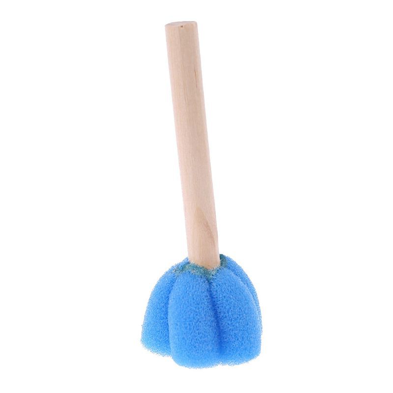 Set 5 cọ vẽ bằng bọt biển cán gỗ cho bé