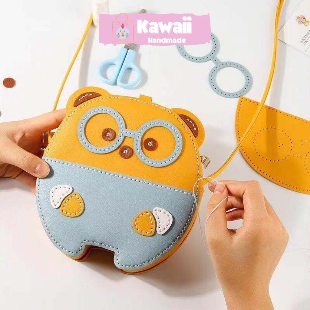 Túi tự làm, nguyên liệu làm túi handmade Heo lai Minions có video hướng dẫn Kawaii_Handmade