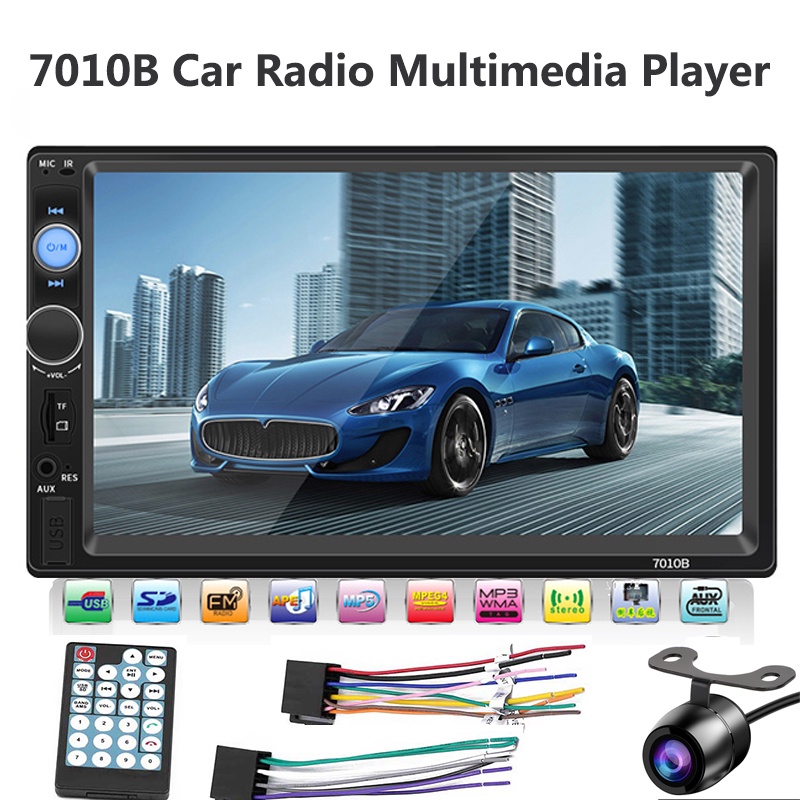 Máy Nghe Nhạc MP5 7010B Màn Hình Cảm Ứng 7 Inch Tích Hợp Đài FM Và Camera Chiếu Hậu Dành Cho Ô Tô