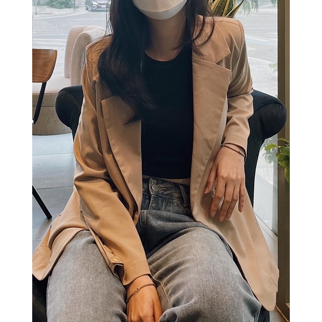 RUCHAN Áo Suit cơ bản Blazer Vest độn vai (nhiều màu) | BigBuy360 - bigbuy360.vn