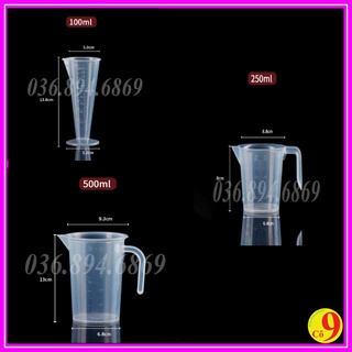 Ca đong nhựa chia vạch 100ml/ 250ml/ 500ml