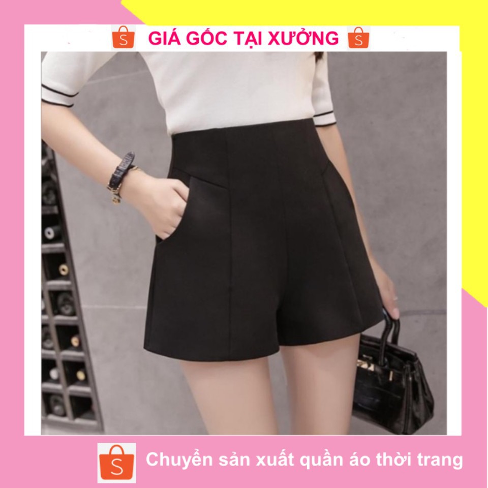 Quần short nữ cạp cao vải tuyết mưa tôn dáng cao cấp Q032 Quần giả váy nữ cạp cao