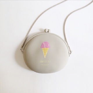 SET TÚI ĐEO CHÉO SILICON - ICE-CREAM XÁM
